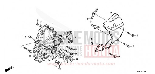 A.C. GENERATOR COVER CTX700AE de 2014